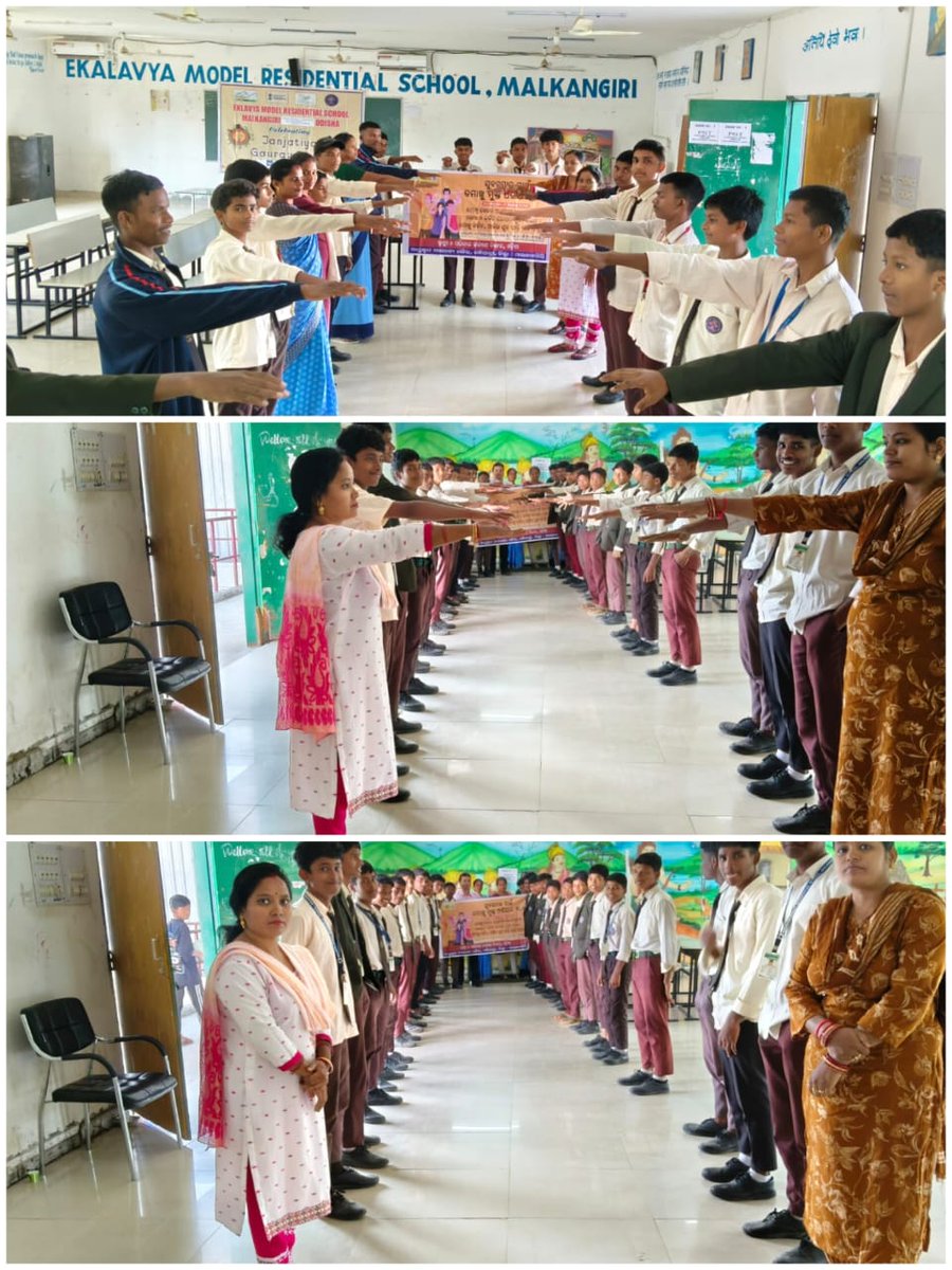 Tobacco Free Youth Campaign activities conducted at EMRS School by Community Health Officer of Gandhipalli- Ayushman Aarogy Mandir, Malkangiri