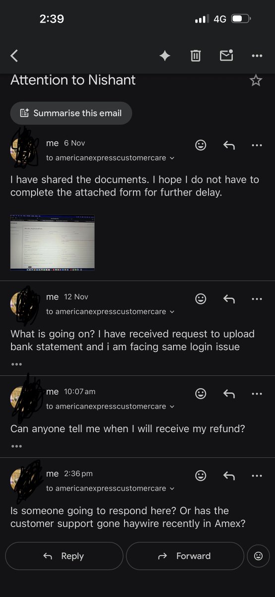 arkabose89's tweet photo. @AmexIndia crooks haven’t refunded the money and I have been receiving messages to upload documents even though that portal doesn’t work. It has been over a week and they are yet to give my money back. https://t.co/rPqUV8hlO8