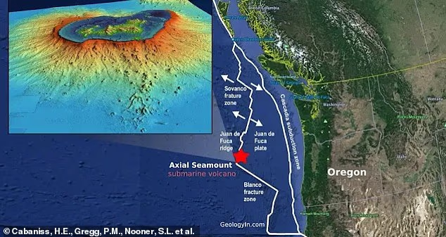 ZTFGuide's tweet photo. West Coast shaken by earthquake near underwater volcano as experts warn eruption is imminent

A major earthquake rattled the Oregon Coast near a highly active Pacific Northwest volcano, which experts say could erupt at any moment.

The  US Geological Survey (USGS) recorded a magnitude 4.2 earthquake less  than 185 miles from Oregon's coastal town of Barview at 3.38am ET on  Wednesday morning.