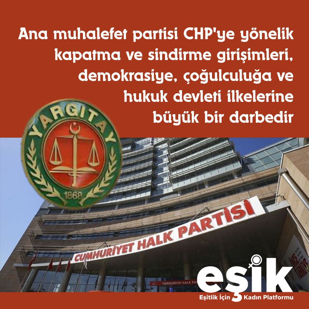 📢 Ana muhalefet partisi olan CHP'ye yönelik kapatma ve sindirme girişimleri, demokrasiye, çoğulculuğa ve hukuk devleti ilkelerine büyük bir darbedir❗️
🔴 Uzun süredir yürütülen belediye operasyonları, belediyelere kayyım atamalar, partiye kayyım atama girişimleri, yalnızca