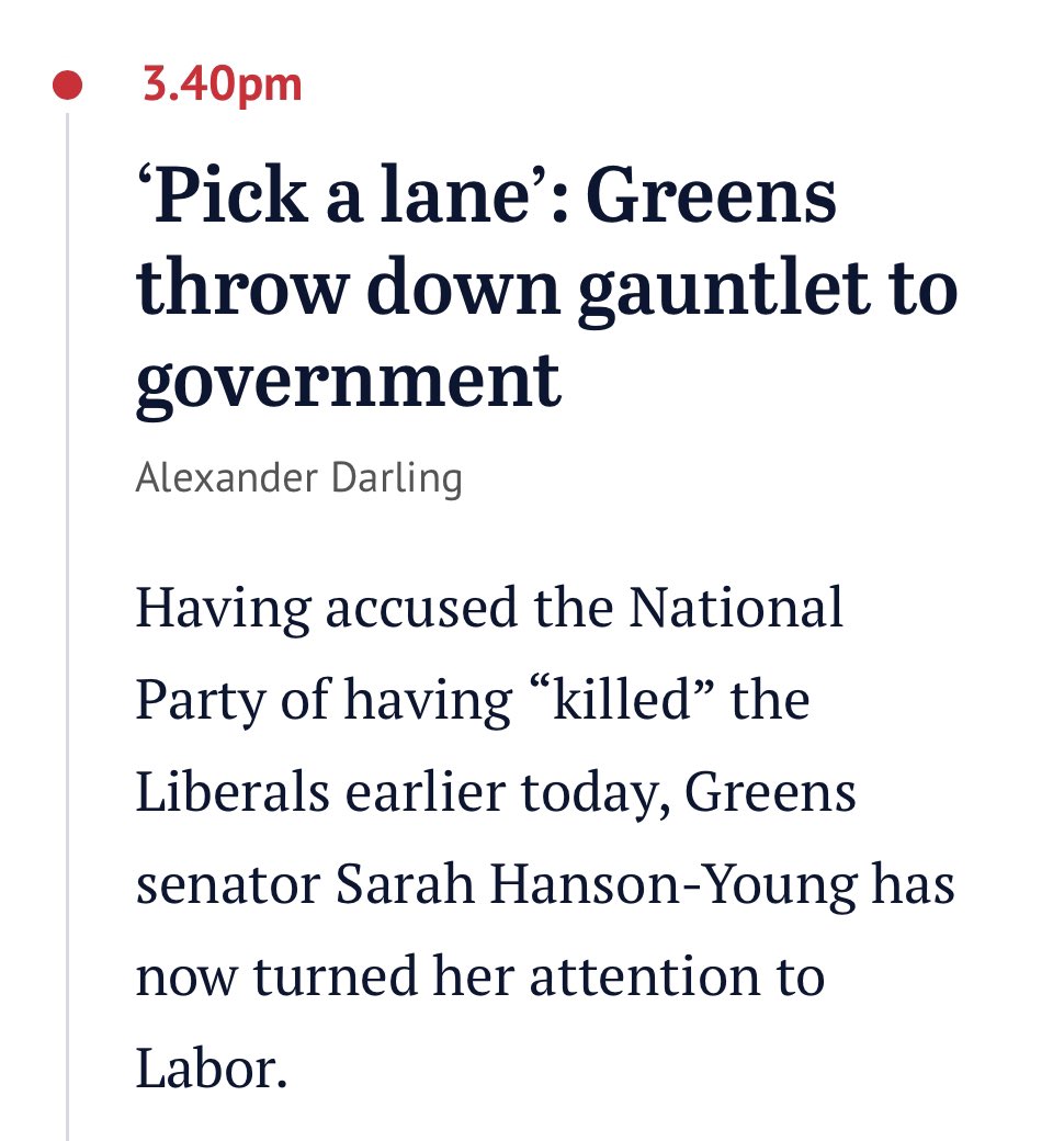 adamnicotera's tweet image. And of course Sarah Hanson-Young of the Greens political party is now attacking the LABOR GOVERNMENT for not abandoning their climate policy?!?! 

PICK A LANE, SARAH!!!!

#auspol #Libsplit #Libspill