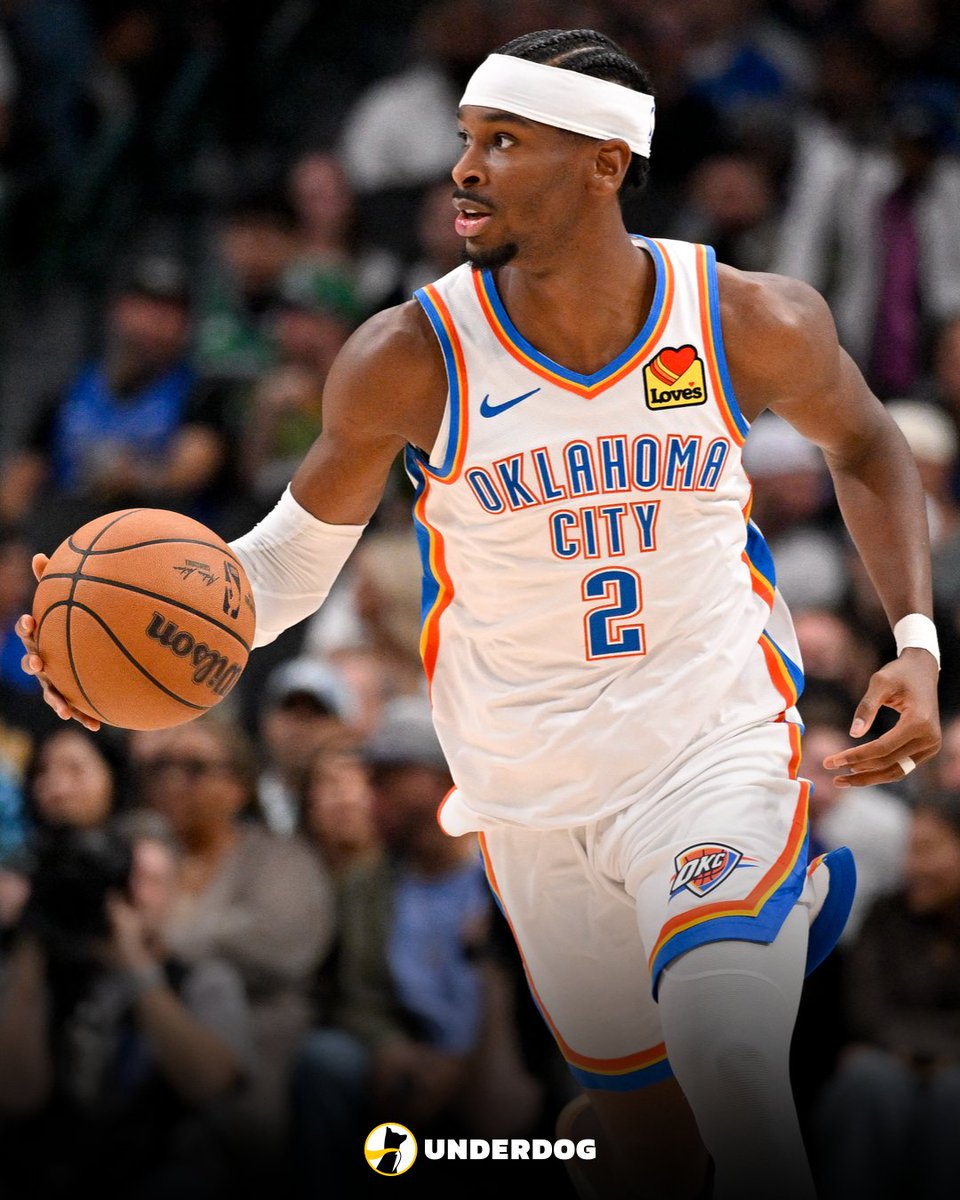 Shai Gilgeous-Alexander leads the NBA in:

- Total points (423)
- 30-point games (11)

And he's sat out the 4th quarter in 7 of 13 games.