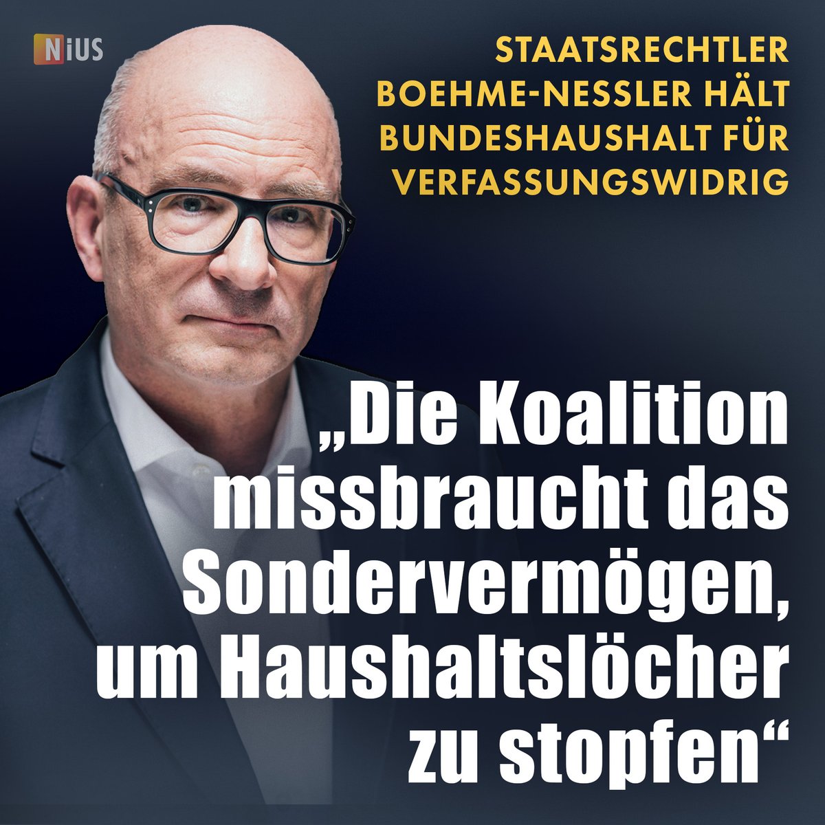 niusde_'s tweet image. „Jetzt sehen wir, dass genau das passiert, was die Kritiker damals befürchtet hatten: Die Regierungskoalition missbraucht das Sondervermögen, um Haushaltslöcher zu stopfen“, kritisiert @NeBoehme. 
nius.de/wirtschaft/new…