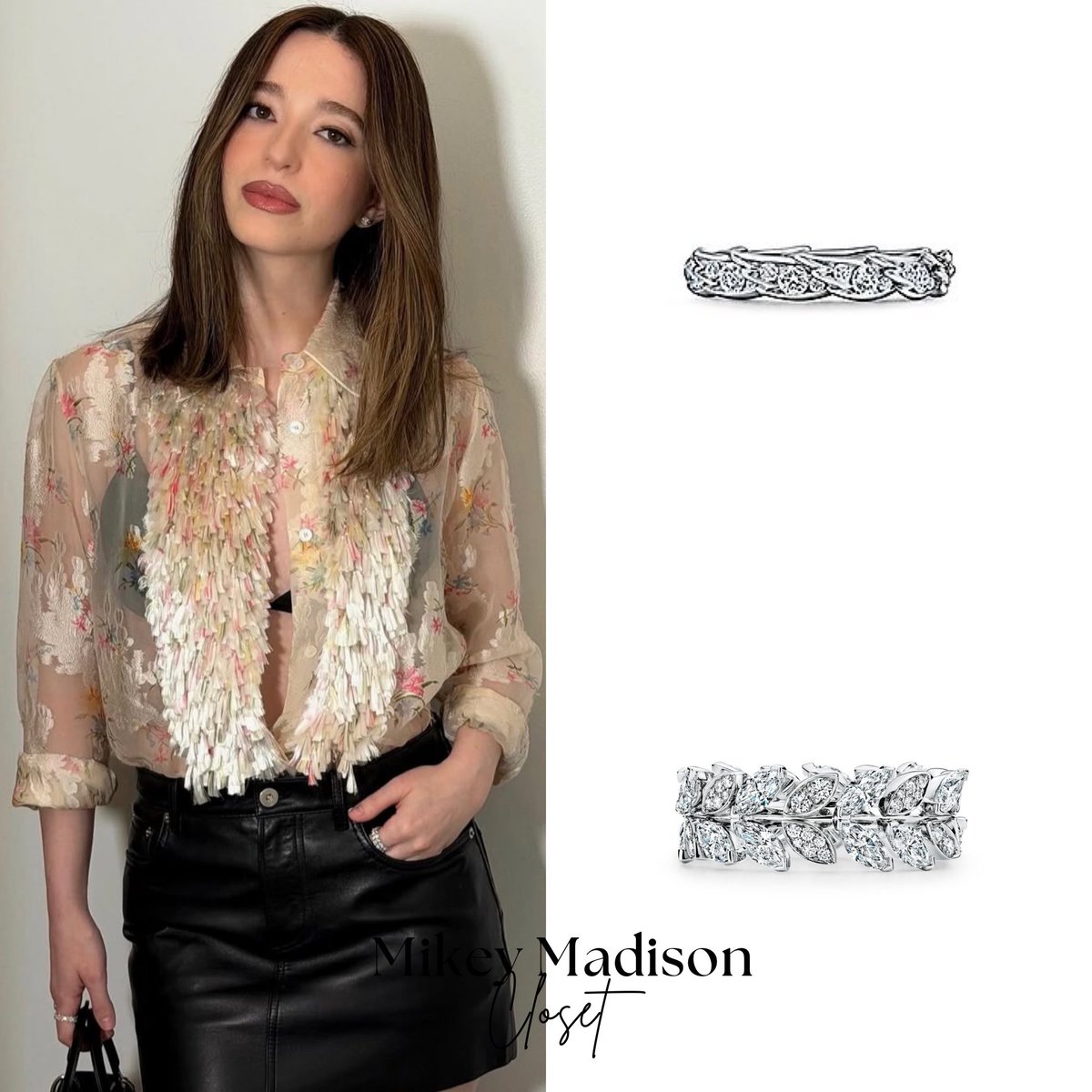 Mikey Madison at Dior’s VIP Dinner |November 11th, 2025

Mikey wore:
@tiffanyandco x Bird on a Rock by Tiffany - “Wings Drop Earrings” ($43,800)
@tiffanyandco x Bird on a Rock by Tiffany - “Wings Narrow Ring” ($11,600)
@tiffanyandco x Victoria - “Diamond Vine Band Ring” ($31,500)