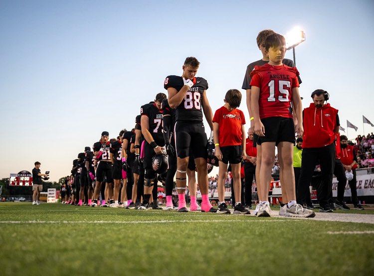 Friday night lights. Senior buddies.
Standing together. Praying together.
This is our town. Bring on playoffs. 💪🏽🏈🙏🏽
<a href="/argylegridiron/">Argyle Football</a> <a href="/ArgyleISD/">Argyle ISD</a> <a href="/ArgyleSports/">Argyle Eagles Booster Club</a> <a href="/toddrodgers13/">Todd Rodgers</a> <a href="/CoachJMBryant/">Jeff Bryant</a> <a href="/bench424nmore/">Mark Gibson</a> <a href="/FBGreatMoments/">Football’s Greatest Moments</a> <a href="/Coach__OMalley/">Coach O’Malley</a> <a href="/SportsDayHS/">SportsDayHS</a> <a href="/txfblife/">Texas Football Life</a> <a href="/One11Recruiting/">One11 Recruiting</a>