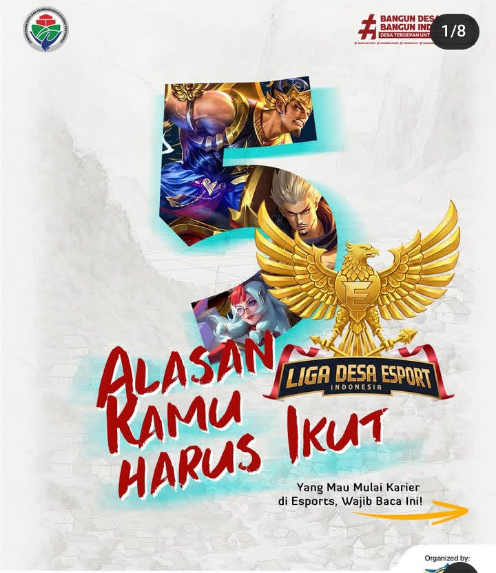 Jangan cuma jadi penonton - join &amp;tunjukin kemampuan terbaikmu di ajang paling seru antar desa se-Indonesia!
👉 Daftar sekarang &amp; jadilah juara di #LigaDesaEsport2026 !

#LigaDesaEsports 
#tournamentmobilelegends
<a href="/prabowo/">Prabowo Subianto</a>
<a href="/YandriSusanto/">Yandri Susanto</a>
<a href="/ArizaPatria/">Ariza Patria</a>