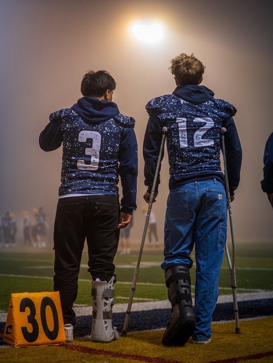 Staying strong through injury! Excited to see my team perform in the playoffs! Doing my best to still contribute to the team by helping our younger QBs.