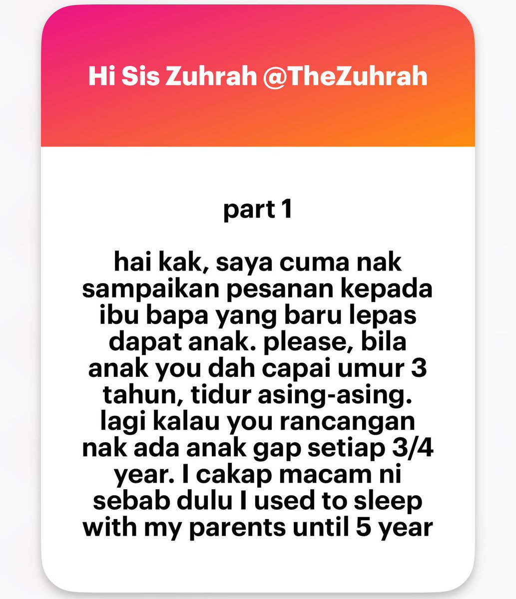 zuhrahx's tweet photo. Peringatan dari calon SPM kepada parents :

Asingkan tempat tidur anak seawal usia 3 tahun

#SexEd https://t.co/Xnp94sstXA