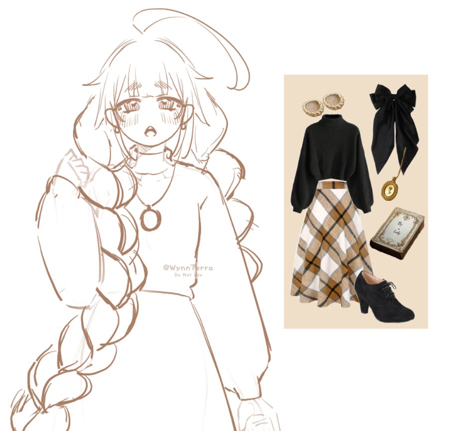 Autumn outfit practice WIP No. 3 🌗✨