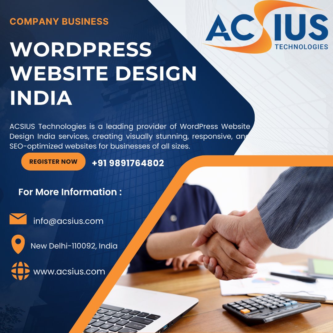 Build stunning websites with ACSIUS, your trusted WordPress Design Company in India! 💻✨

info@acsius.com
+91 9891764802
New Delhi-110092, India
Visit Now:- acsius.com/wordpress-desi…

#ACSIUS #FestiveOffer #WordPressDesignCompanyIndia #WebDesign #WordPressDevelopment