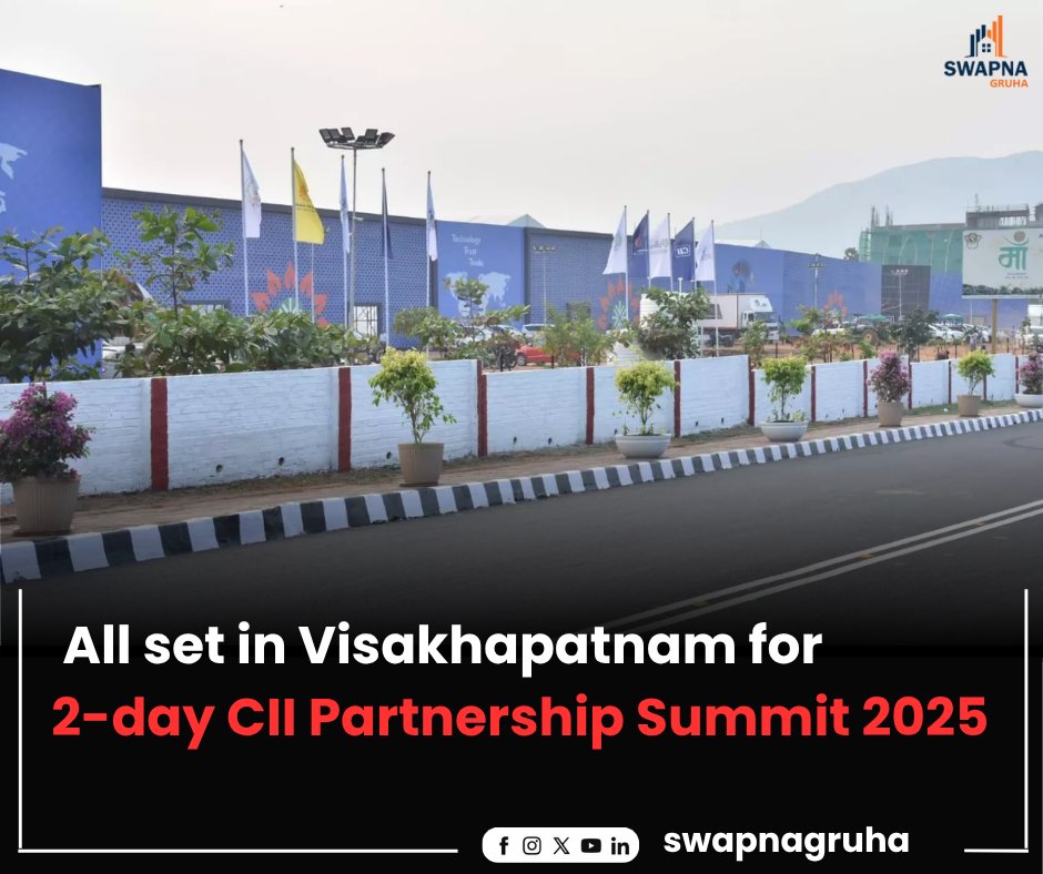 Swapnagruha's tweet image. Big momentum in Visakhapatnam as the Confederation of Indian Industry (CII) Partnership Summit 2025 kicks off positioning Andhra Pradesh as a global trade gateway and prime investment destination. 
 #CII2025 #InvestIndia #AndhraPradesh #Vizag #GlobalTrade #SustainableGrowth…