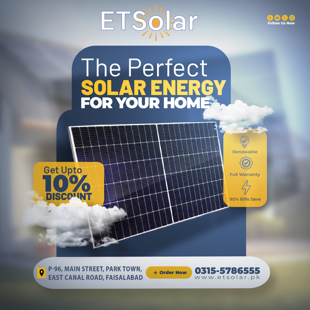 electrotechpk's tweet photo. Power your home with ET Solar
Get up to 10% OFF and save up to 95% on electricity bills ⚡
✅ Renewable Energy
✅ Full Warranty
✅ Long-Term Savings

📍 Faisalabad | 🌐 https://t.co/0yyYX9wRig | 📞 0315-5786555
#ETSolar #SolarEnergy #GoGreen #Pakistan #RenewableEnergy #CleanPower https://t.co/W1uKcVYBJW