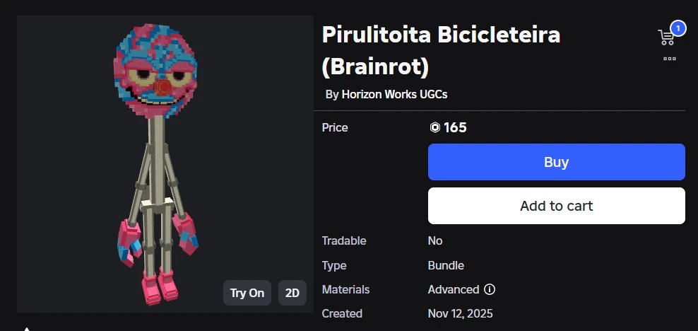 hypermart78's tweet image. ⏱️Sorry for the Delay.

🛠️MORE BUNDLES ARE COMING SOON!!!🛠️

🚨Pirulitoita Bicicleteira (Brainrot) is OUT!!!!!!!!!🚀