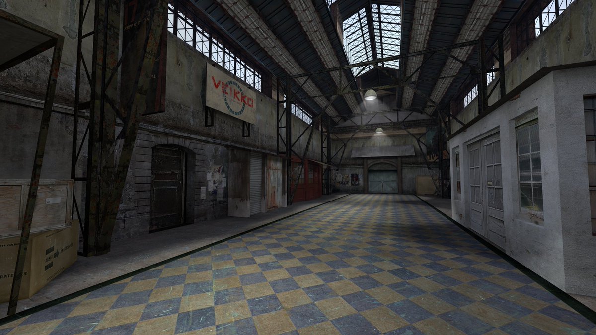 ChiefSmokey1's tweet image. Quick revamp of hall_01 from the HL2 leak #halflife #valve #source #modding #indiedev