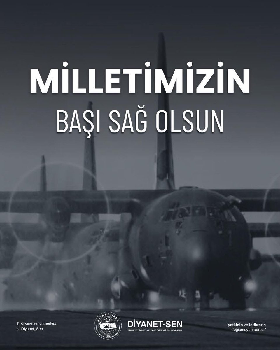 Milletimizin Başı Sağ Olsun🇹🇷

Azerbaycan’dan ülkemize gelmek üzere havalanan askerî kargo uçağımızın Gürcistan-Azerbaycan sınırında düşmesi sebebiyle şehit olan kahraman askerlerimize Allah’tan rahmet; ailelerine, yakınlarına ve milletimize başsağlığı dileriz. 🇹🇷