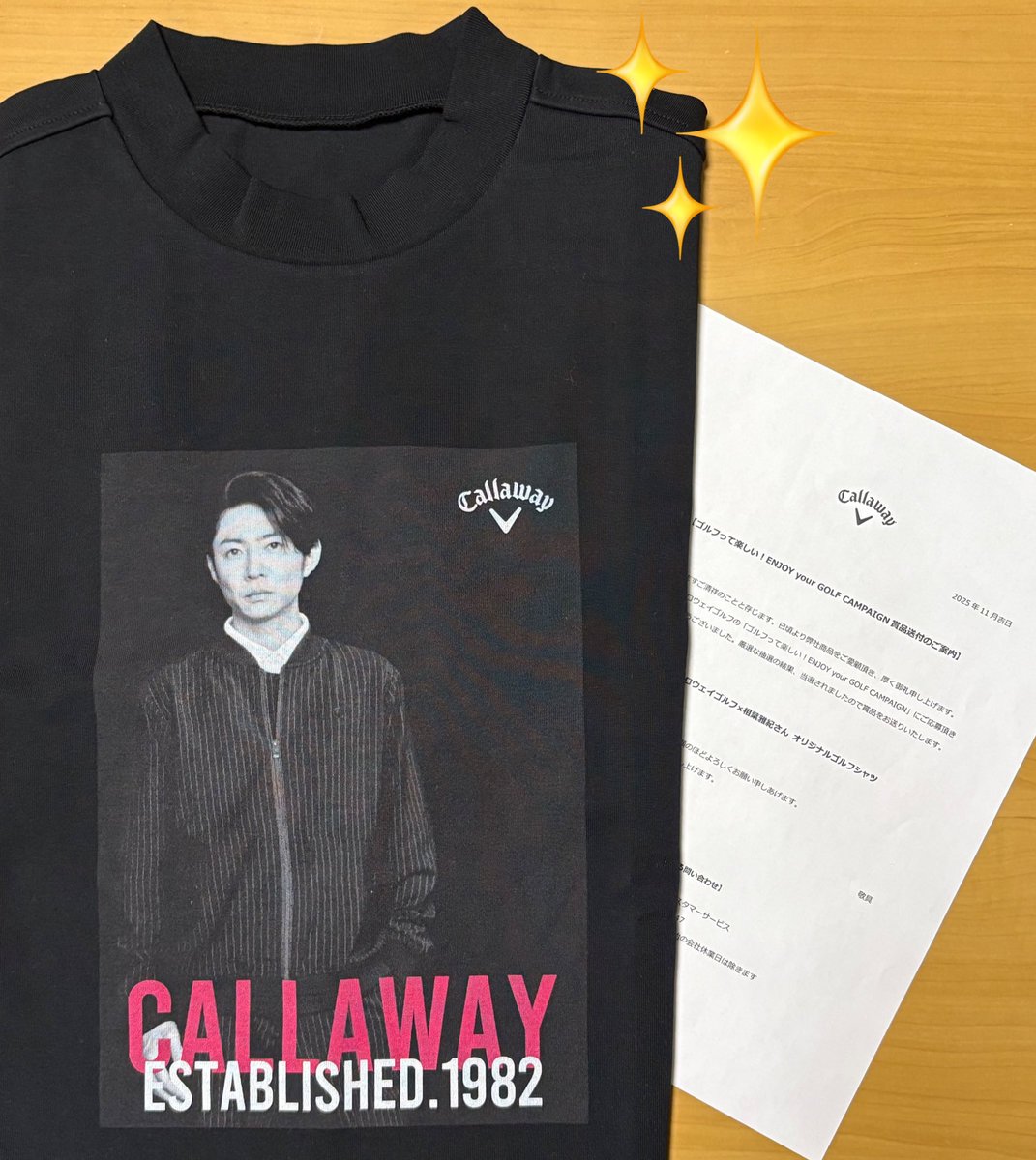 CALLAWAY & 相葉雅紀　コラボTシャツ CALLAWAY & 相葉雅紀 コラボTシャツ ブランドアンバサダーを務める相葉