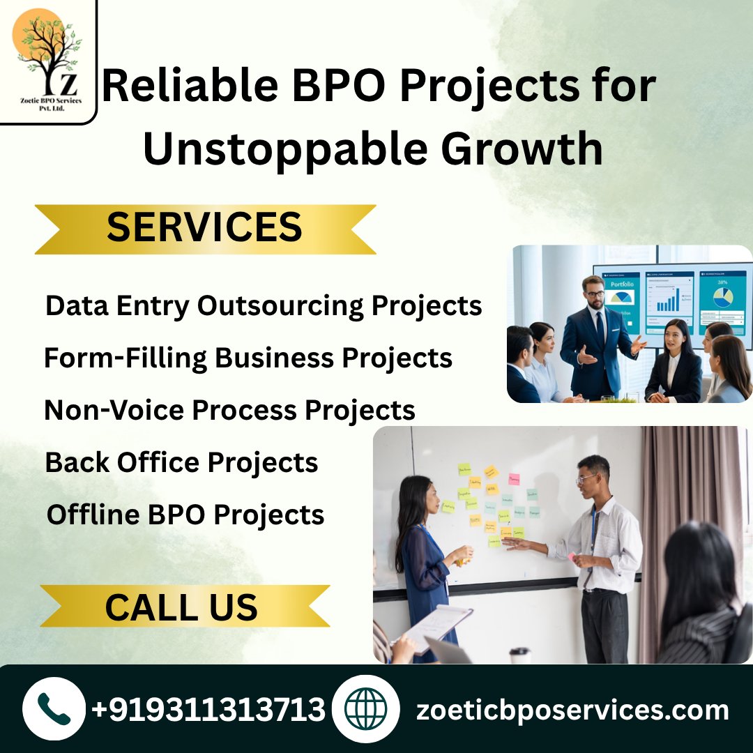 zoeticbpo's tweet image. Turn paperwork into productivity with Zoetic BPO’s expert form-filling team
Call us: 9311313713
Visit us: zoeticbposervices.com
.
.
#SmartOutsourcing #WorkflowEfficiency #BPOExperts #SeamlessOperations #OutsourcingSolutions #NonVoiceBPO #FormFillingProjects #ZoeticBPOServices