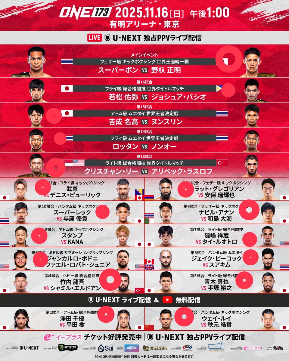 7割当たったら上出来！
楽しみです。
<a href="/ONEChampionship/">ONE Championship</a> 
#ONE173