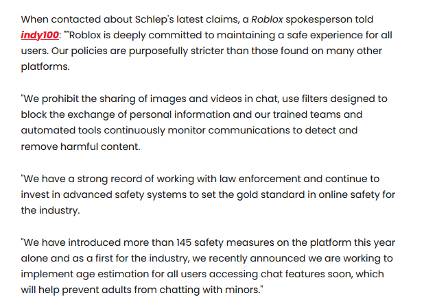 GBrockz's tweet image. ❗️❗️Roblox News Report ❗️ ❗️

🚨Breaking 🚨:
 Roblox didn’t address a single thing Schlep talked about. He  showed sex games rated 5+, Tinder-style games you were hosting, and even showed law enforcement saying you WEREN&apos;T listening to their advice

#FreeSchelp
#freeschlep #Roblo