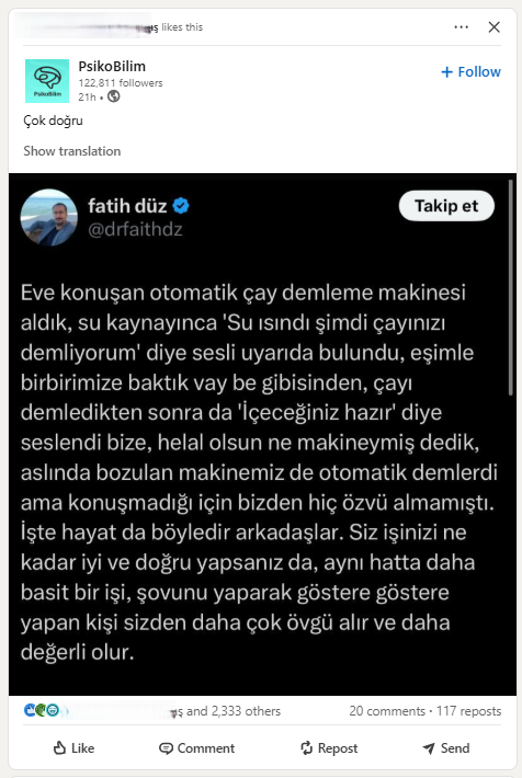 Değerli bağlantılarım, bayılırsınız böyle saçmalıklara...