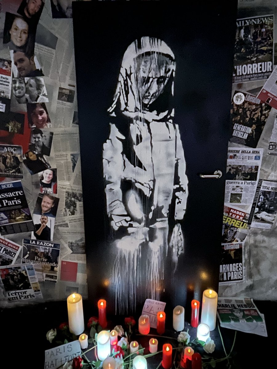 CerviChristophe's tweet photo. En mémoire du 13 novembre.
on n’oublie pas. Jamais.
#Banksy #Hommage #13novembre2015 #OnN’oubliePas https://t.co/DWcMMSq8Ds