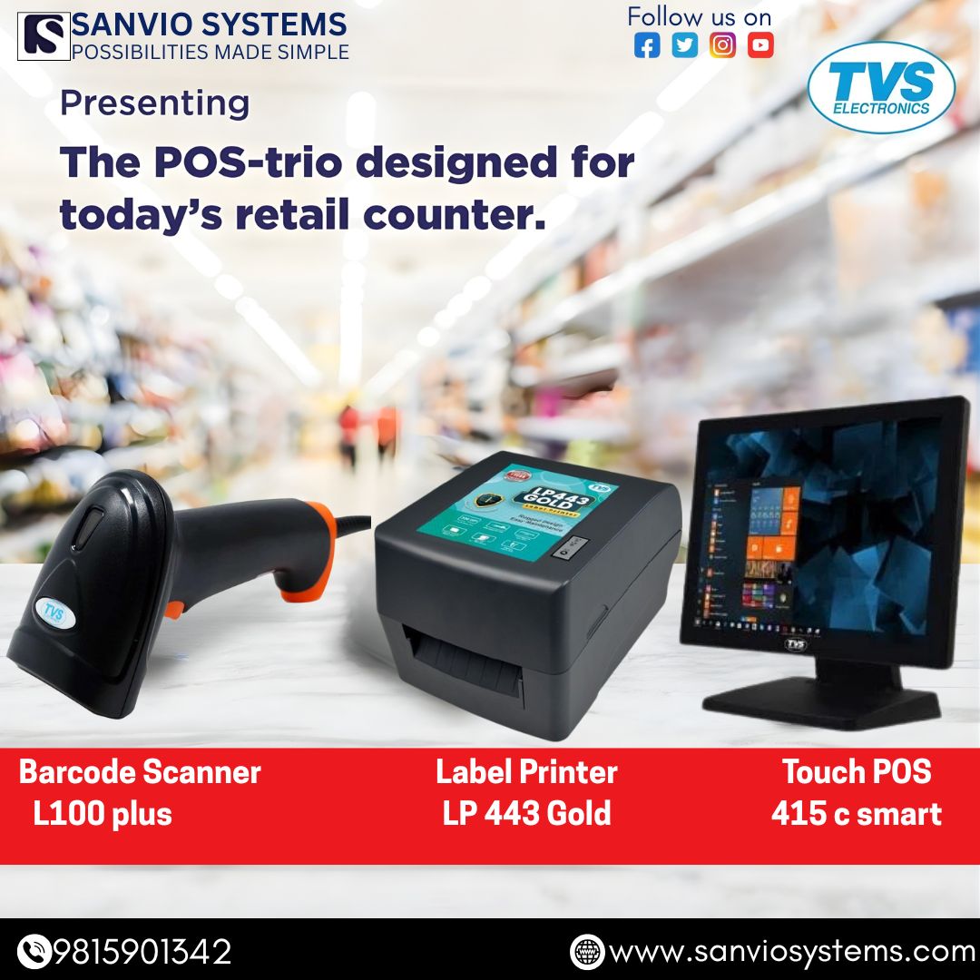 sanviosystems's tweet image. Meet the POS Trio That Means Business.
Android Touch 415C Smart | BS-L100 Plus | LP 443 Gold
Empower your counter with TVSE technology, brought to you by Sanvio Systems.
🌐 sanviosystems.com
📧 sanviosystems@gmail.com

#SanvioSystems #TVSE #POSSolutions #RetailTechnology