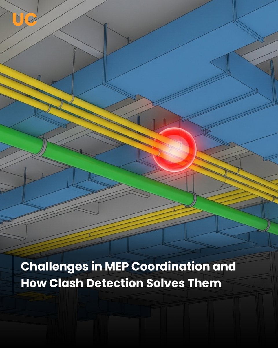 uniquescadd's tweet image. 🏗️ MEP coordination plays a crucial role in AEC projects allowing seamless integration in MEP system installation. With a significant role, it comes with challenges and #clashdetection brings holistic solutions. 🏛️

🌐 To know more: bit.ly/3WU5Aqz

#mepcoordination