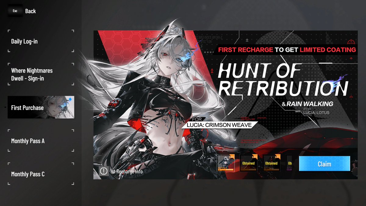 andrios7plus's tweet photo. @PGR_GLOBAL I can't seem to claim alpha's new coating even though I have already recharged. It says that the first recharge rewards has already been claimed. https://t.co/Tf5vTOyxLi