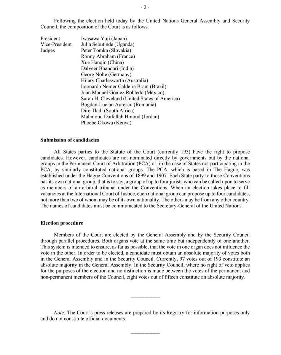 BogdanAurescu's tweet image. Warm congratulations to my former colleague in the International Law Commission @Phoebe_Okowa for being elected as #Judge of the 🇺🇳 International Court of Justice @CIJ_ICJ! Looking forward to work together for consolidating the International Rule of Law!