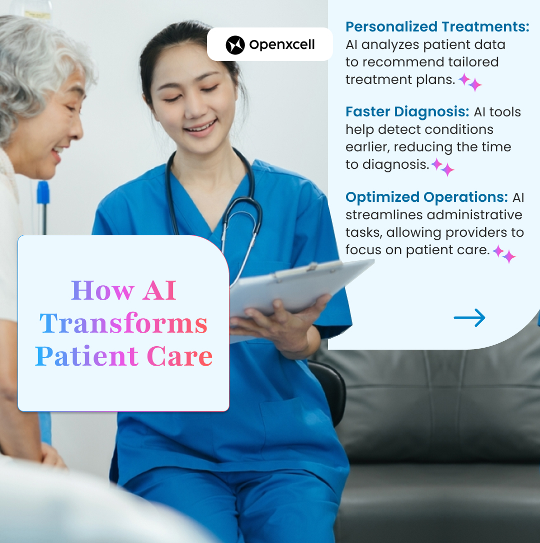 openxcell's tweet image. AI is changing the way healthcare providers deliver care. From personalized treatment plans to faster diagnoses and optimized operations, Openxcell’s AI-driven solutions are revolutionizing the healthcare industry. Ready to transform your healthcare services?"

Let AI empower…