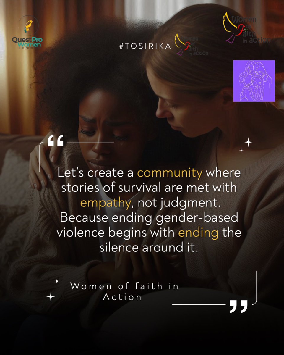 we stand in solidarity with the #PurpleForChange movement in South Africa, a call to end silence, stigma, and violence. 💜

Together, we can heal, restore, and build a world rooted in care and compassion.
#Tosirika #WomenOfFaithInAction #EndGBV #BreakTheSilence #FaithInAction