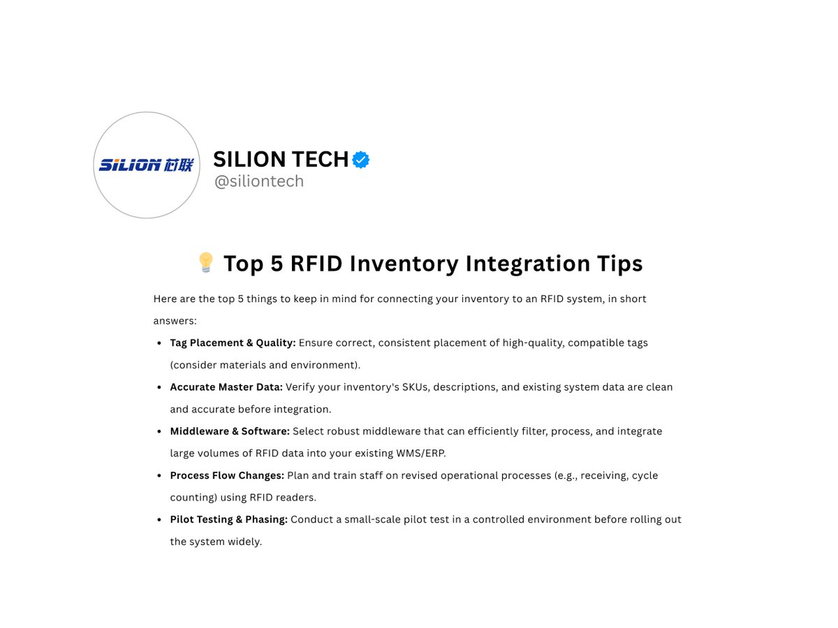 SILION TECH (RFID Suppliers & Solution Providers) (@siliontech) on Twitter photo 