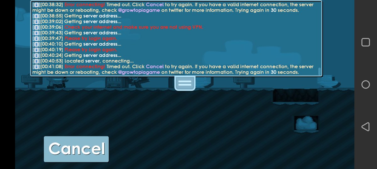Veloz74229416's tweet photo. @growtopiagame IM stuck for 3 hours an cant login pls i just wanna play.... https://t.co/YFf7F0JHTJ