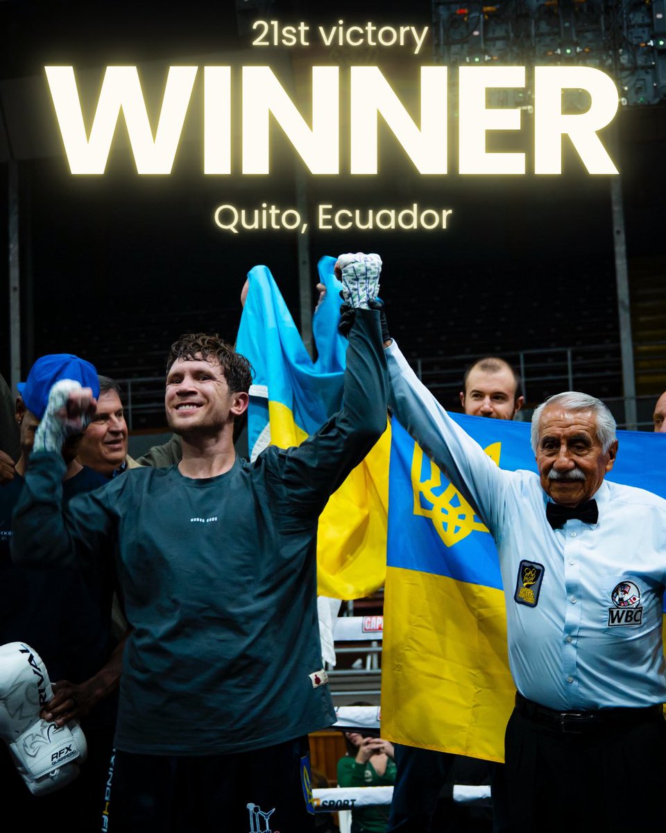 TarasShelestyuk's tweet photo. Another bright and confident victory! Record improved to 21-0,12 KO’s🔥🔥🔥
2025 - 2 fights, 2 wins!
Looking forward to 2026 😎🇺🇦🇺🇸

#Quito #Ecuador #TarasShelestyuk #Boxeo #Boxing https://t.co/c58v6j979D