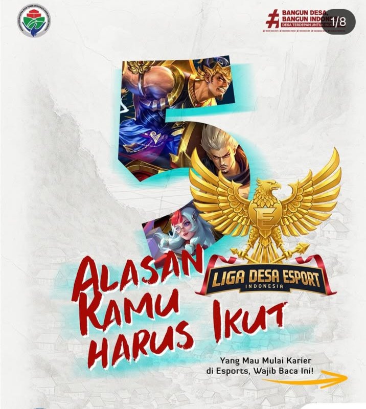 TiangJaler1's tweet photo. Saatnya buktiin skillmu di Liga Desa Esport 2026
#LigaDesaEsport2026
#LigaDesaEsport
#tournamenmobilelegends https://t.co/vcU6kJtbsK