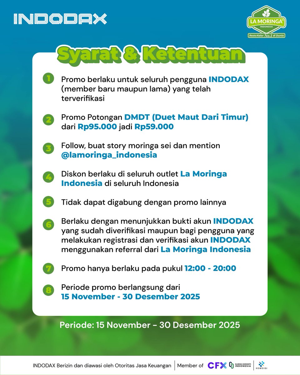 indodax's tweet photo. Ada satu lagi nih guys promonya!

Silakan dicoba💙 

*Syarat &amp; Ketentuan berlaku  

#INDODAX #AsetMasaDepan https://t.co/1PGtWmIKE8
