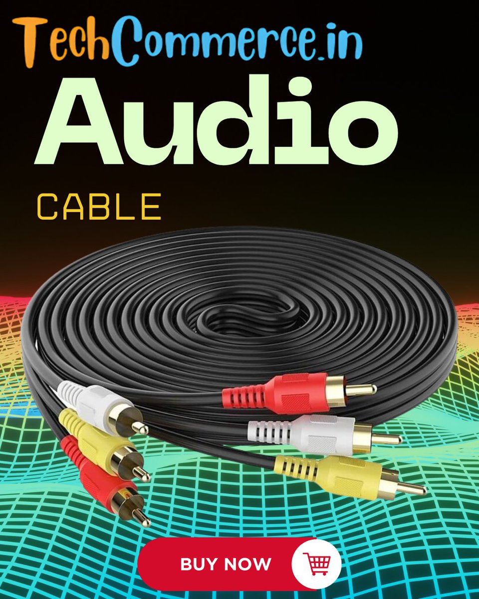 Techcommerce2's tweet image. TechCommerce Audio Cable – Superior Sound Output
Click to buy now - techcommerce.in/product-catego…
#AudioCable #RCAAudioCable #TechCommerce #TechCommerceIndia #SoundCable #MusicCable #AVCable #RCAConnector #3RCA #AudioVideoCable #HomeTheaterCable #SpeakerCable #TVAudioCable