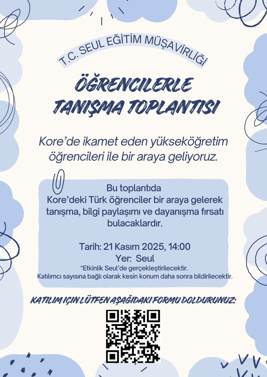 EgitimSeul's tweet image. Kayıt formu: forms.gle/5uoCWL9JM4R5Dm…