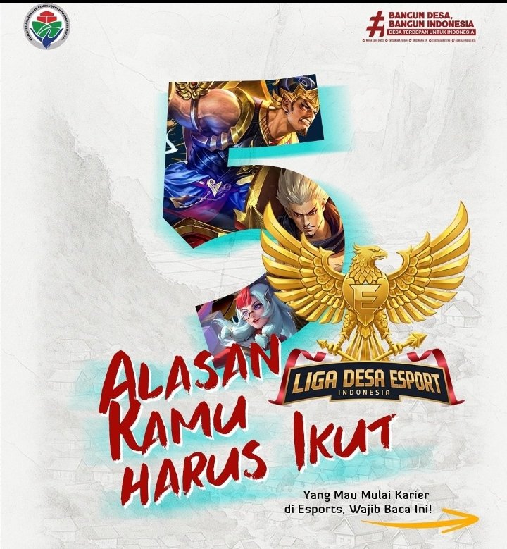 Kalidun5's tweet photo. 🔥 *Saatnya Buktiin Skill-mu di Liga Desa Esport 2026!* 🎮
Jangan cuma jadi penonton

#LigaDesaEsports2026 
#LigaDesaEsports 
#tournamentmobilelegends https://t.co/TsQpGI0DfF