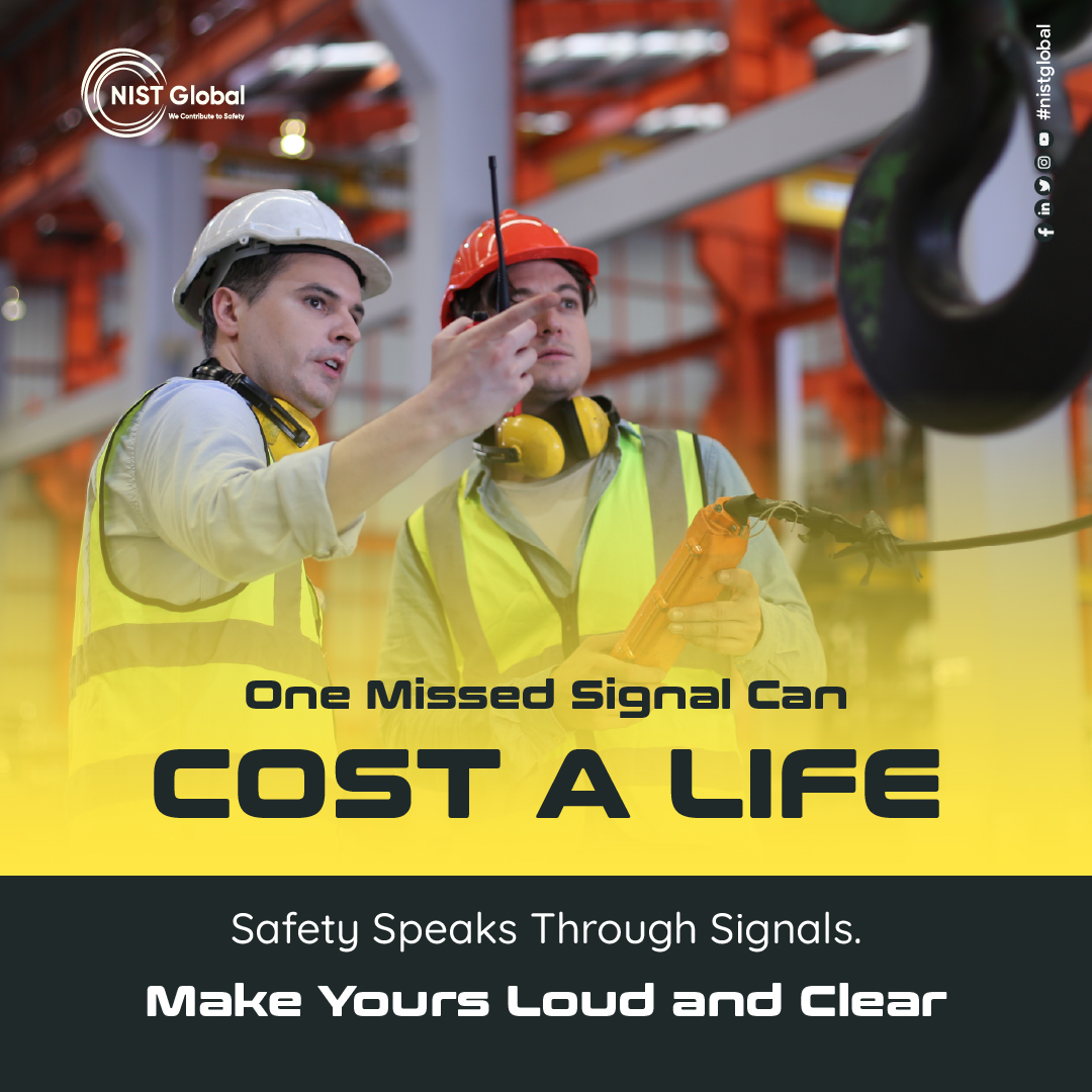 NIST_Global's tweet image. One wrong signal… one wrong move… and everything can change.

Clear communication in #liftingrigging saves lives through defined roles, hand signals, and pre-checks.

Don’t wait for an accident, train before it’s too late!

#LiftingAndRigging #CraneSafety #RiggingSafety