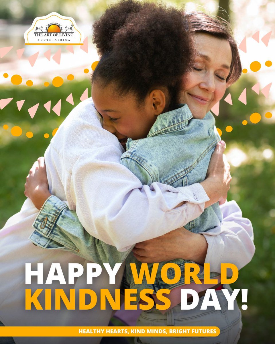 artofliving_sa's tweet image. Happy World Kindness Day!💛Today, let’s pause to share a smile, lend a hand, and speak gently to others and to ourselves.🌿 Small acts of kindness create ripples of peace in the world. #WorldKindnessDay #ArtofLiving #SouthAfrica #Kindness #Compassion #Caring
