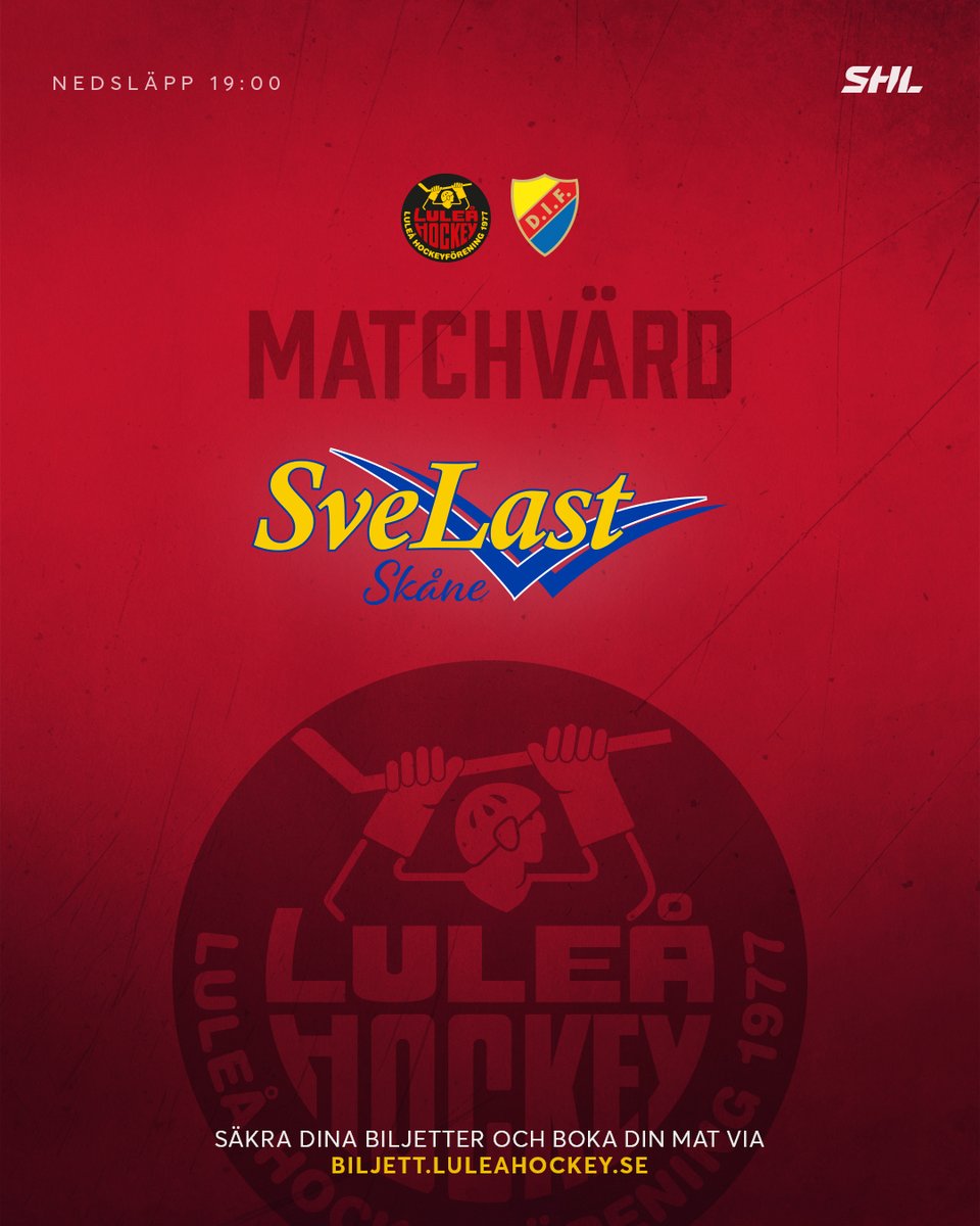 Kvällens hemmamatch mot Djurgården - presenteras i samarbete med Niemi Bil.

Nedsläpp kl 19:00 i Coop Norrbotten Arena och på TV4 Sport Live 3.