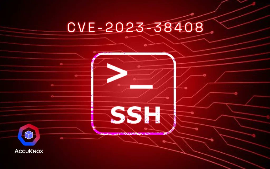 🚨 CVE-2023-38408: Critical OpenSSH ssh-agent flaw (CVSS 9.8) allows remote code execution via malicious libraries.

AccuKnox Zero Trust CNAPP &amp; KubeArmor:

-Block unauthorized library loads in real time
-Monitor SSH activity &amp; detect anomalies
-Contain lateral movement with