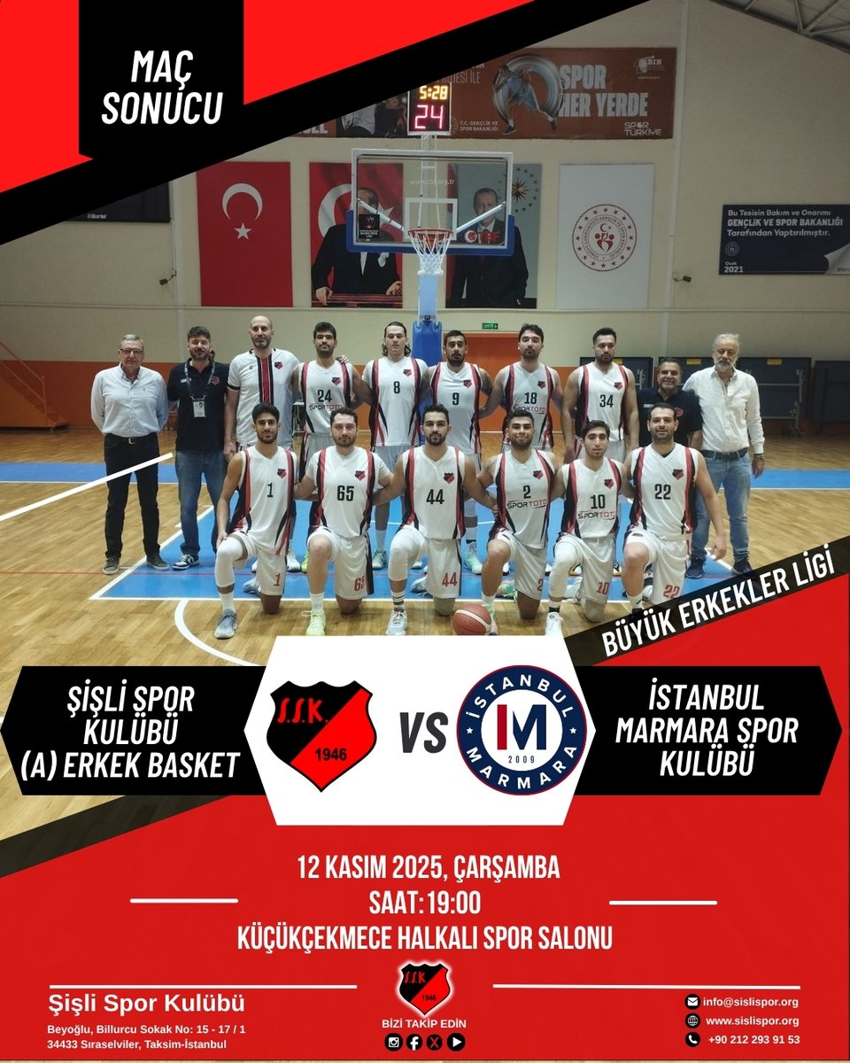 sislisporkulubu's tweet image. 🏀 Şişli Spor Kulübü (A) Erkek Basket Takımımız hükmen galip oldu.

Takımımız, dün akşam Büyük Erkekler Ligi’nde İstanbul Marmara Spor Kulübü ile gerçekleşen karşılaşmada hükmen galip olmuştur.

#ŞişliSporKulübü #şişlihaber #BüyükErkeklerLigi #TakımRuhu #Galibiyet #Basketbol
