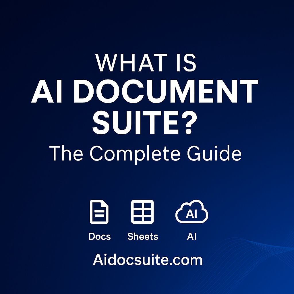 ai_doc_suite's tweet image. What is an AI Document Suite?
A simple guide to how modern AI helps you create, read, and automate documents — instantly.
If you work with docs, PDFs, slides, sheets, or report
this is a must-read. 👇
 aidocsuite.com/blogs/what-is-…
#AIDocSuite #DocumentAI #AItools #AIworkspace #fdmGTP