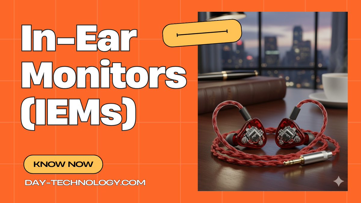 DayTechnology1's tweet image. Ever wondered how IEMs deliver crystal-clear sound straight into your ears? 🎧
Discover the tech behind those tiny sound powerhouses!

Read more 👉Day-Technology.com

#TechExplained #IEM #AudioGear #Gadgets #TechBlog