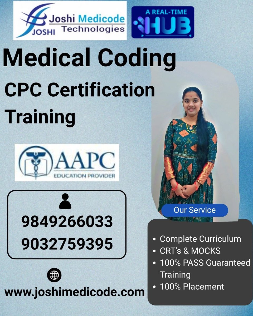 joshimedicode's tweet image. 📷 Your Medical Coding Career Starts Here!
Join Joshi Medicode Technologies – India’s Leading Medical Coding Academy and grab this Limited-Time Offer before it ends!
📷 Enroll Now for Just ₹15,000 (For Class room Training )
📷 Limited Offer📷📷
📷 Applicable for Dilsukhnagar,…