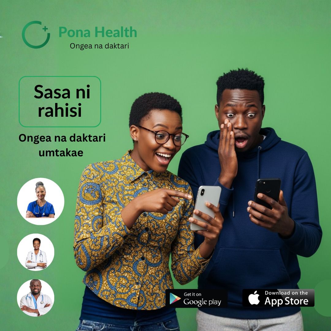 Pona_health's tweet photo. Wakati mwingine afya inahitaji hatua ndogo tu kubofya simu yako.

Kupitia Pona Health, unapata ushauri, huduma na uangalizi wa kitaalamu bila mipaka.💚

Pakua sasa App ya Pona health, afya yako ni kipaumbele. https://t.co/vZXCZf8AyJ