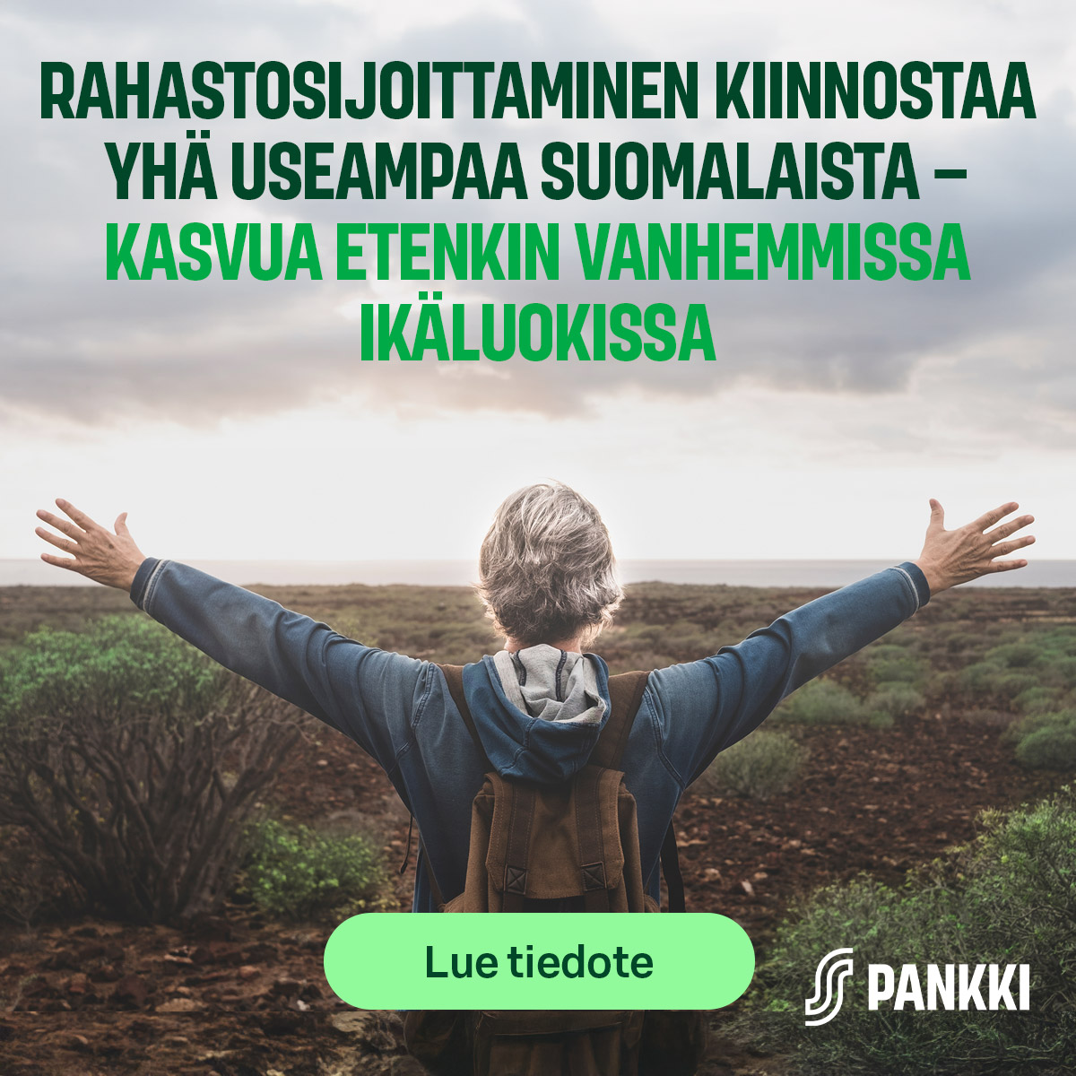 Rahastosijoittaminen kiinnostaa yhä useampaa suomalaista, osoittaa tuore analyysi S-Pankin rahastojen käyttäjädatasta. Ilmiö näkyy myös S-Pankin rahastojen osuudenomistajien määrässä, joka ylitti marraskuun alussa puolen miljoonan rajapyykin.

Lue lisää: s-pankki.fi/fi/tiedotteet/…