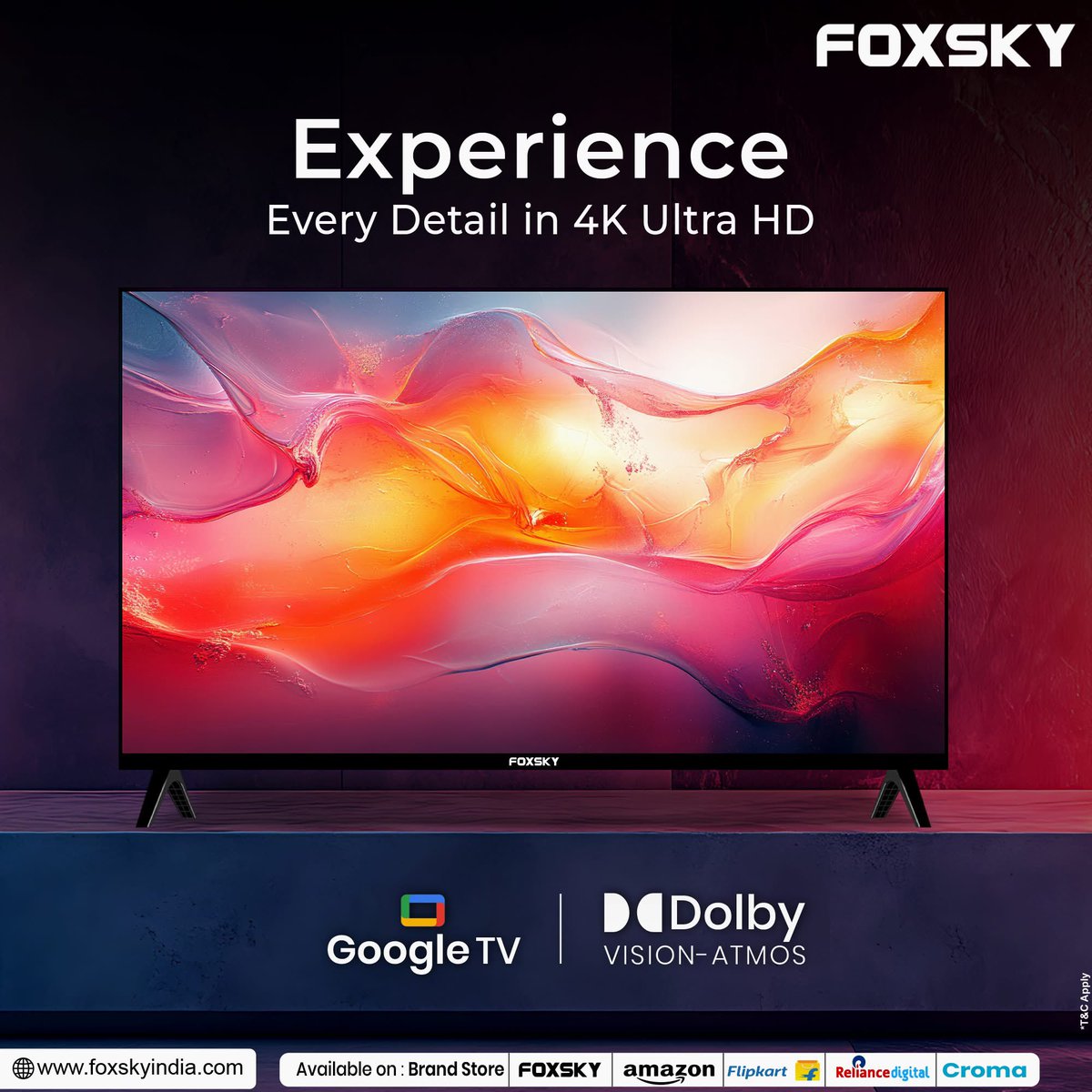 "Experience brilliance in every pixel — Foxsky 4K Smart LED TV brings cinematic clarity to your living room."
Shop Now - foxskyindia.com
#Foxsky #FoxskyTV #Foxsky4K #SmartLEDTV #4KUltraHD #CinematicExperience #EntertainmentReimagined #SmartEntertainment #FoxskySmartTV